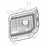 Комплект передніх фар GMC Sierra 1500/2500/3500 14-18 LUXX-Series AlphaRex 880614