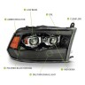 AlphaRex 880593 PRO-Series Headlights Dodge Ram 1500/2500/3500 09-21
