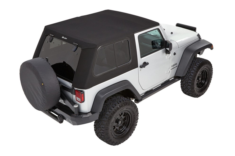 Мягкая крыша Trektop Pro Soft Top Premium Black Twill Jeep Wrangler JK 07-18 2 Door Bestop 5486217
