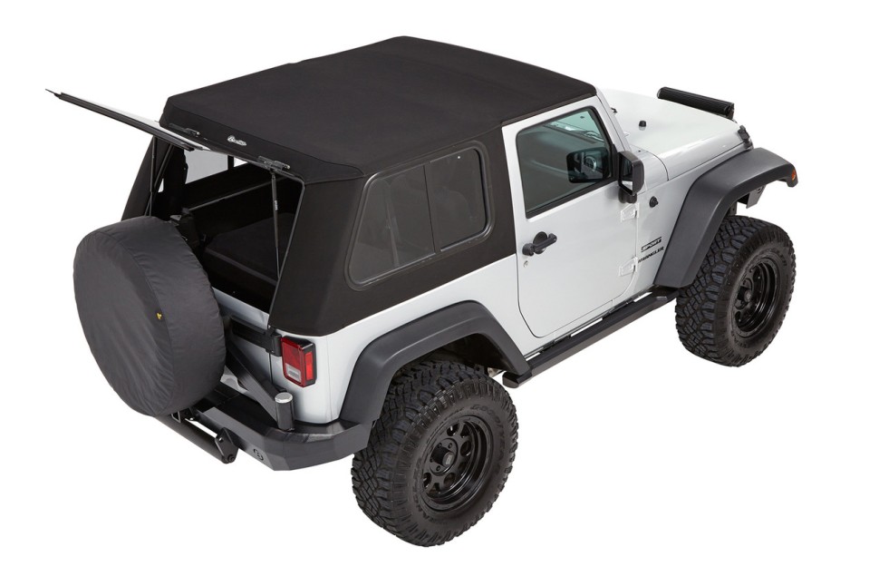 М’який дах Trektop Pro Soft Top Premium Black Twill Jeep Wrangler JK 07-18 2 Door Bestop 5486217