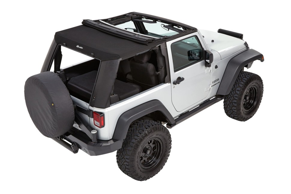 М’який дах Trektop Pro Soft Top Premium Black Twill Jeep Wrangler JK 07-18 2 Door Bestop 5486217