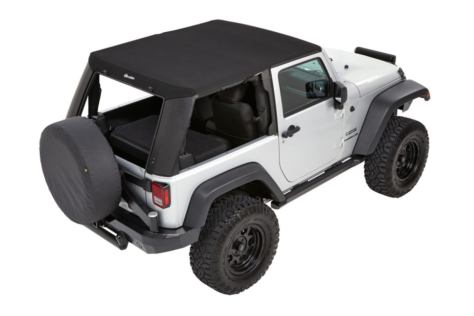 М’який дах Trektop Pro Soft Top Premium Black Twill Jeep Wrangler JK 07-18 2 Door Bestop 5486217
