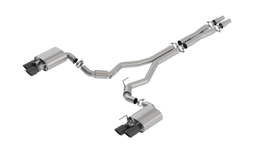 Выхлопная система Cat-Back Ford Mustang 18-23 S-Type Borla 140742BC