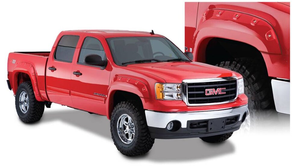 Bushwacker 40947-02 Cut Out Fender Flares Set 4 PC GMC Sierra 1500/2500/3500 07-14
