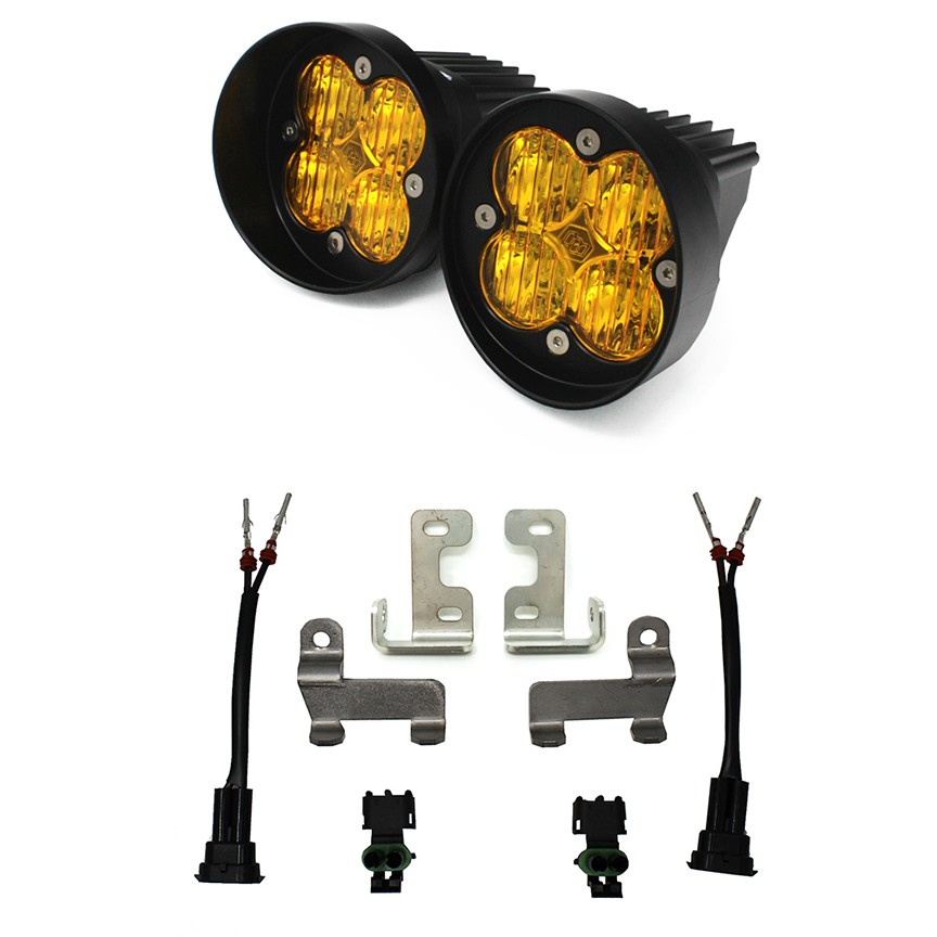 Baja Designs 447677 Squadron-R Sport Wide Cornering Fog Pocket Light Kit Toyota Highlander/RAV4 14-21