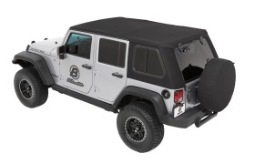 М’який дах Trektop Pro Soft Top Premium Black Twill Jeep Wrangler JK 07-18 4 Door Bestop 5486317
