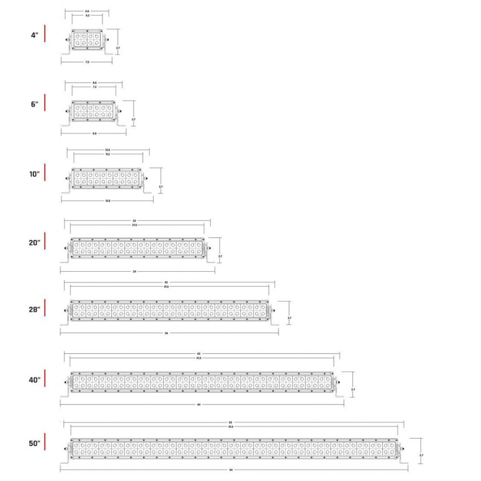 Світлодіодна Led Балка 4" Далеке світло E-Series Pro Rigid Industries 104213