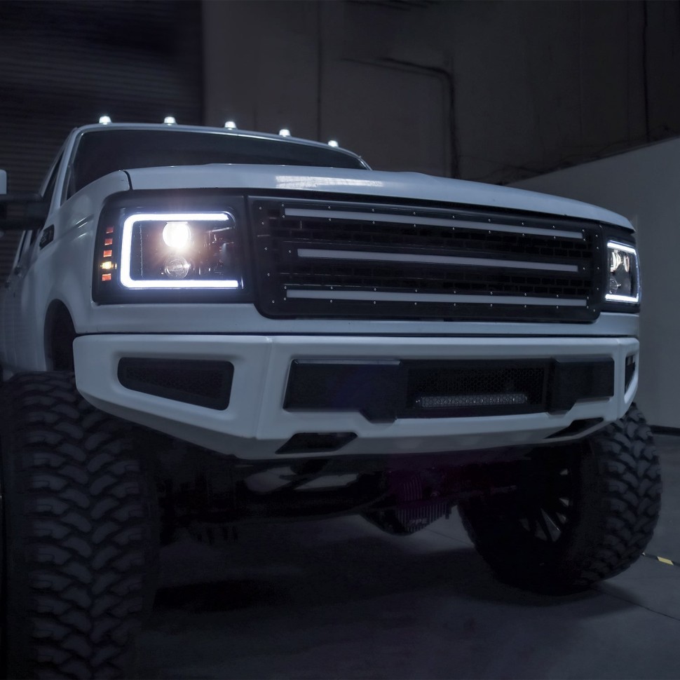 Комплект передних Led фар Ford F-150/F-250/F-350/Bronco 92-96 LUXX-Series AlphaRex 880268