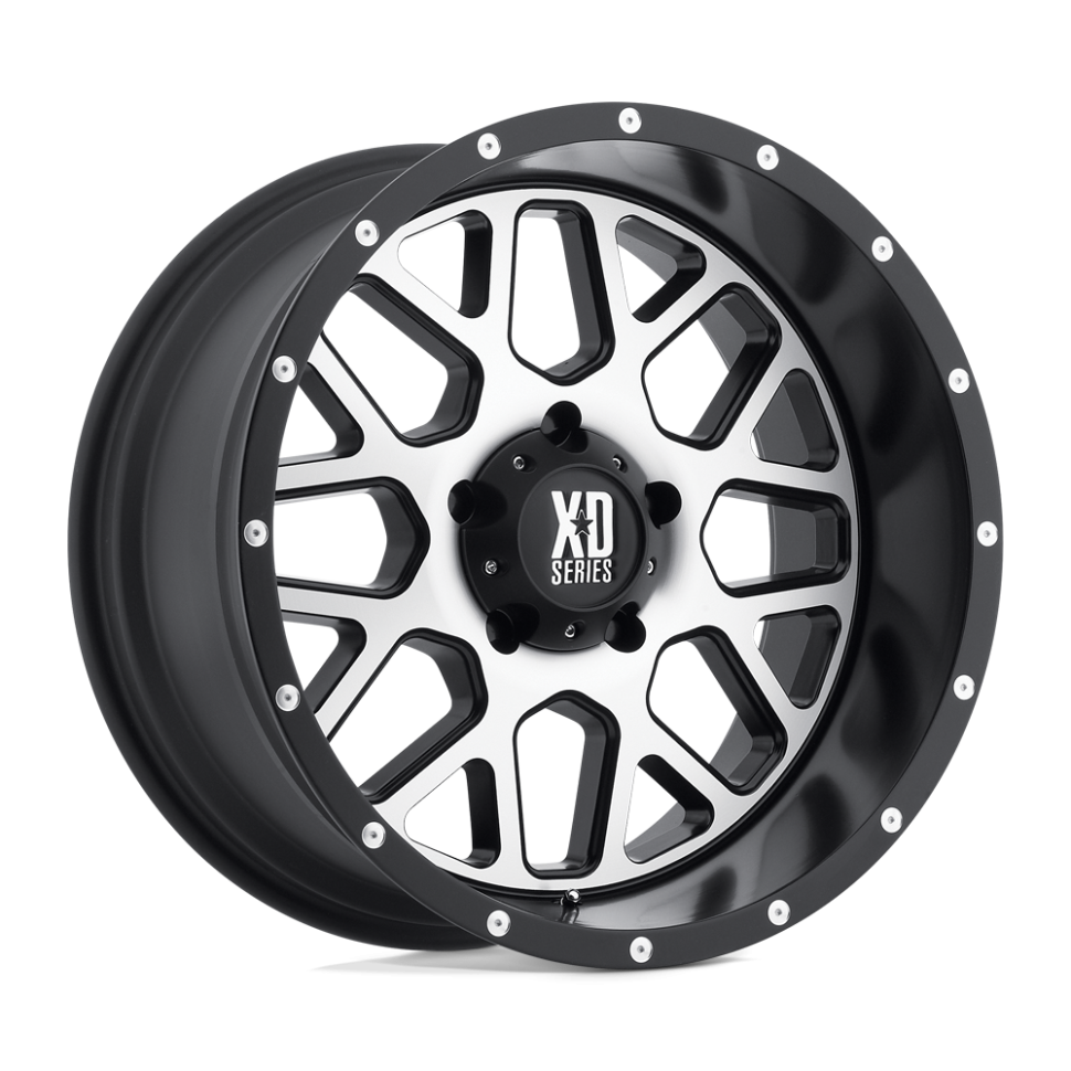 XD Wheels XD82022268544N Grenade Wheel Satin Black W/Machined Face 22x12 -44
