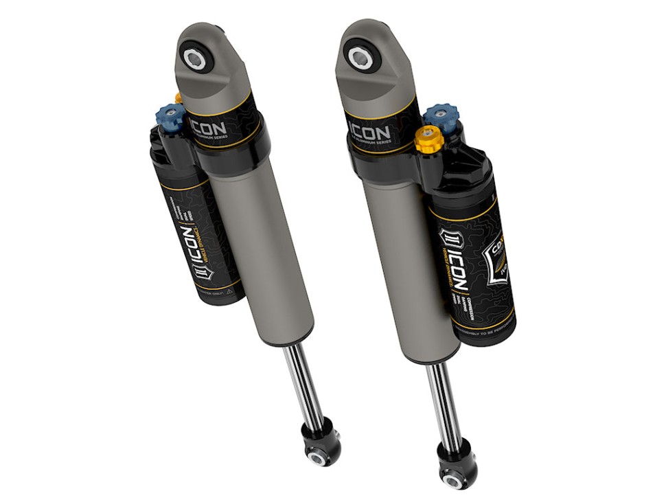 Icon Vehicle Dynamics 77701XP 2.5 VS Remote Reservoir CDXS Rear Reservoir Adjustable Shock Lift 0-4" Chevrolet Silverado/GMC Sierra 1500/2500/3500 01-26 Pair