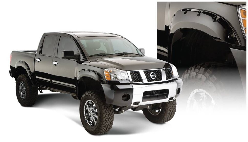 Bushwacker 70013-02 Pocket Style Fender Flares Set 2PC Front Nissan Titan 04-15