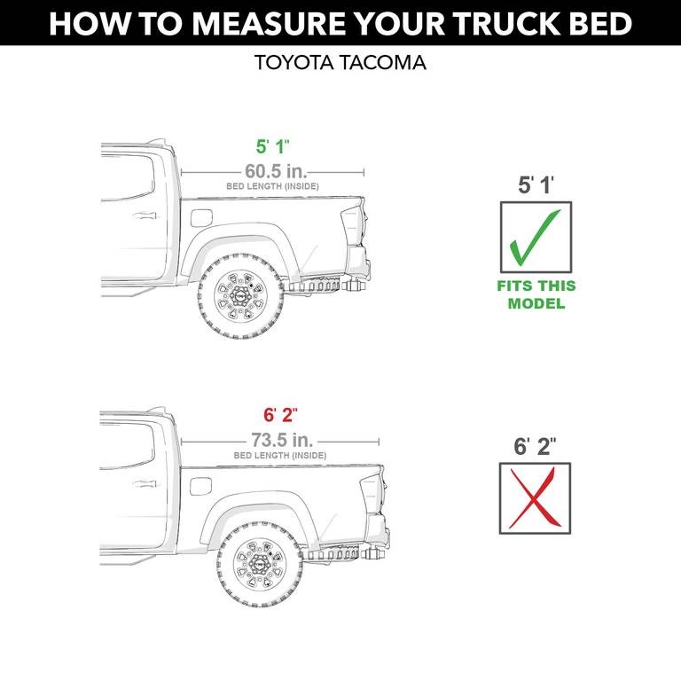 Мягкая ролета багажника Toyota Tacoma 16-23 5'1" Lo Pro TruXedo 556001