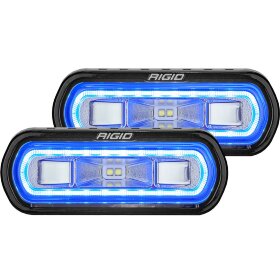 Rigid Industries 53121 SR-L Light (Pair) W/Backlit Blue 4.5x1.5" Wide/Drive