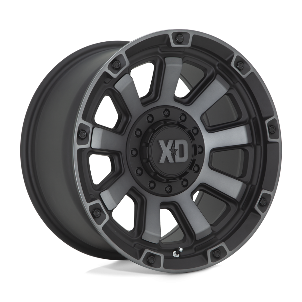 XD Wheels XD85221088418N Gauntlet Wheel Satin Black W/Gray Tint 20x10 -18
