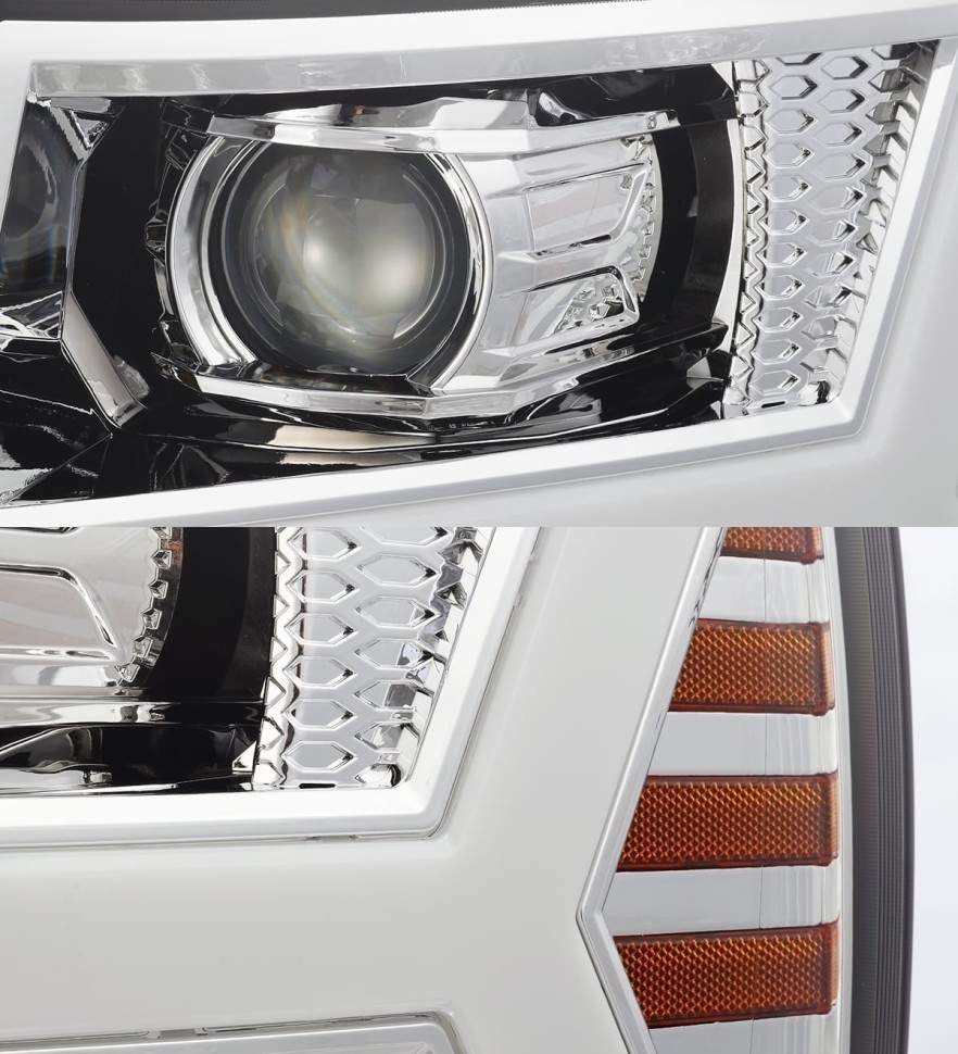 Комплект передних Led фар Chevrolet Silverado 1500/2500/3500 07-14 LUXX-Series AlphaRex 880222