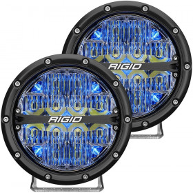 Дополнительные led фары 6&quot; Водительский свет синяя подсветка (пара) 360-Series Rigid Industries 36207