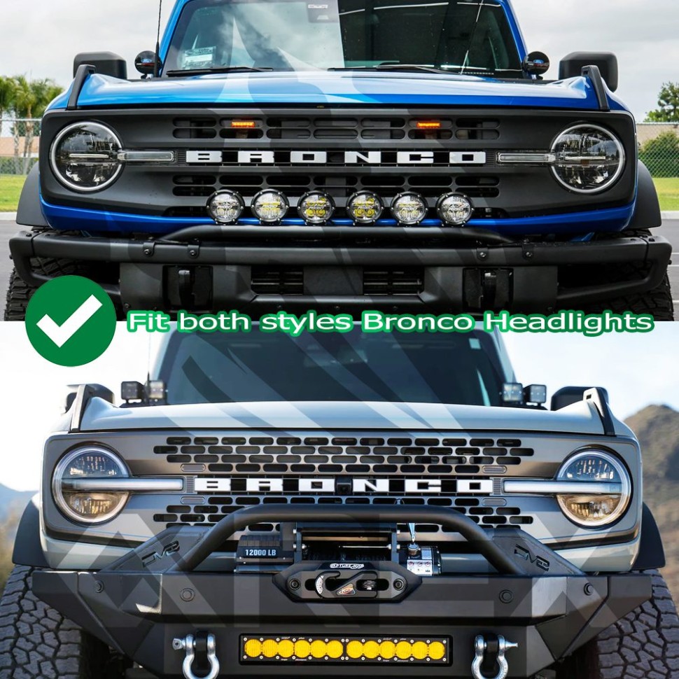 Комплект передних Led фар Ford Bronco 21-25 NOVA-Series AlphaRex 880260