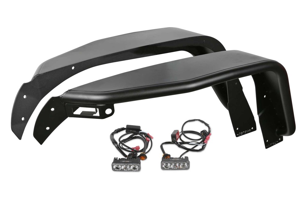 Передние трубчатые расширители колесных арок Jeep Wrangler JL 18-26 Fabtech FTS24212