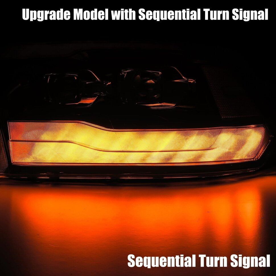 Комплект передніх галогенних фар Dodge Ram 1500/2500/3500/4500/5500 09-18 PRO-Series AlphaRex 880598