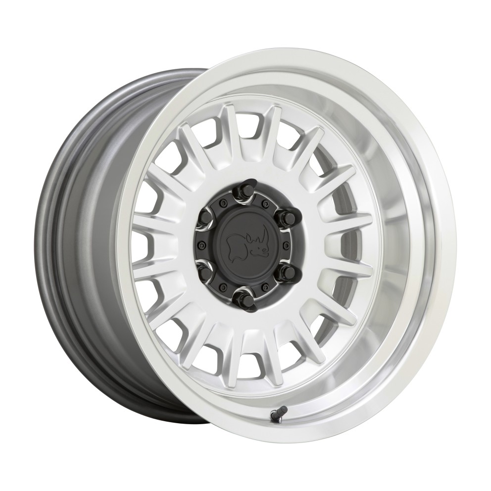 Black Rhino 1790ALS-86140S06 Aliso Wheel Gloss Silver W/Mirror Cut Face & Lip 17x9 -38