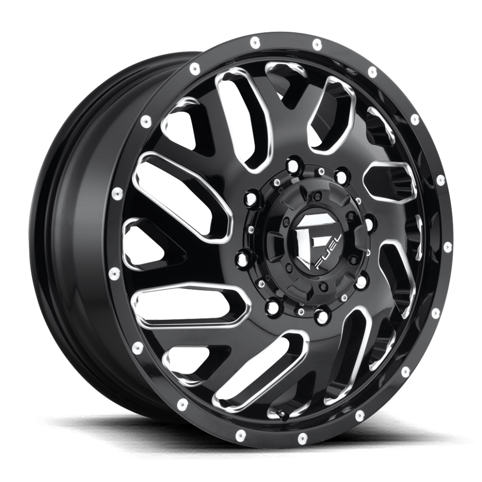 Fuel Off Road D58120828D Triton Dually Wheel Gloss Black Milled 20x8.3 +105