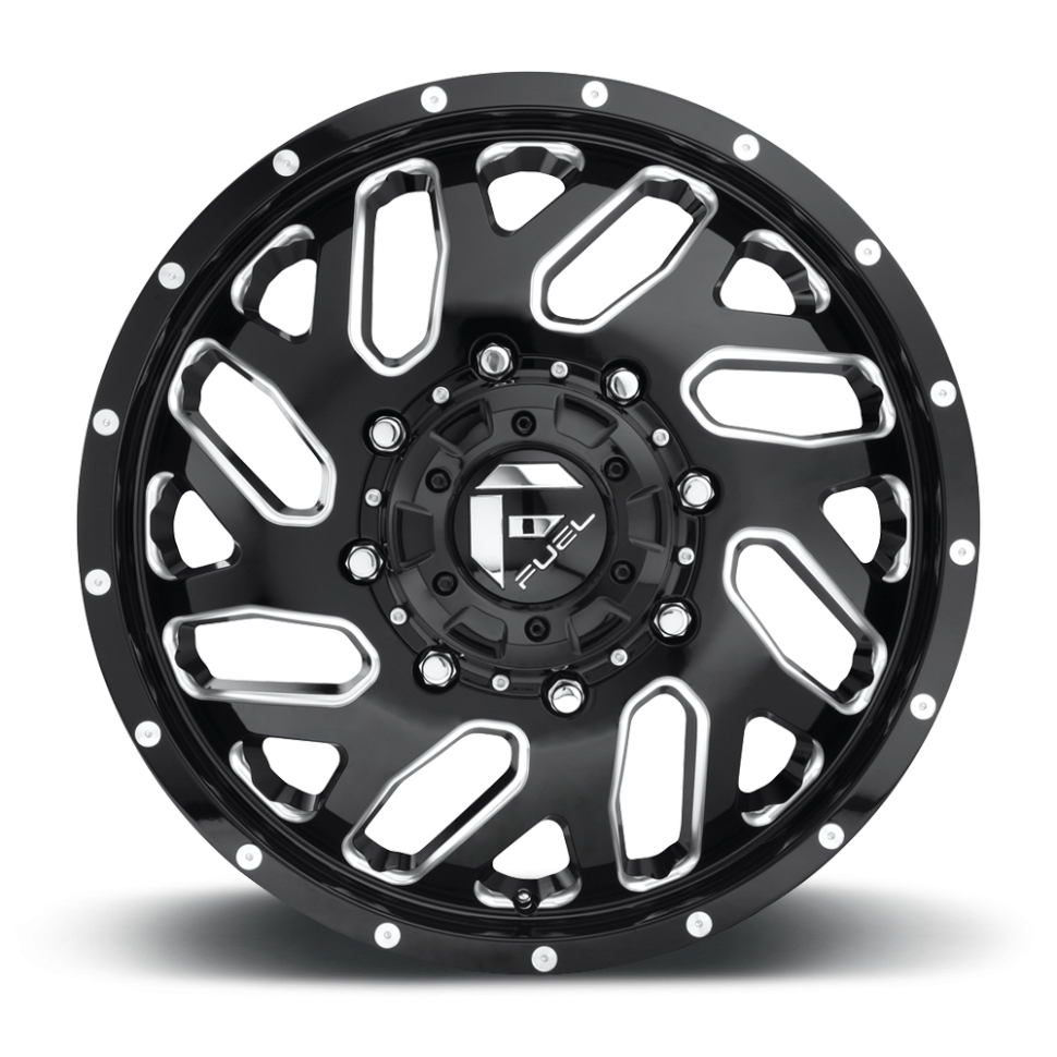 Fuel Off Road D58120828D Triton Dually Wheel Gloss Black Milled 20x8.3 +105