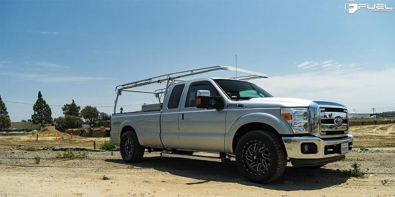 Fuel Off Road D58120828D Triton Dually Wheel Gloss Black Milled 20x8.3 +105