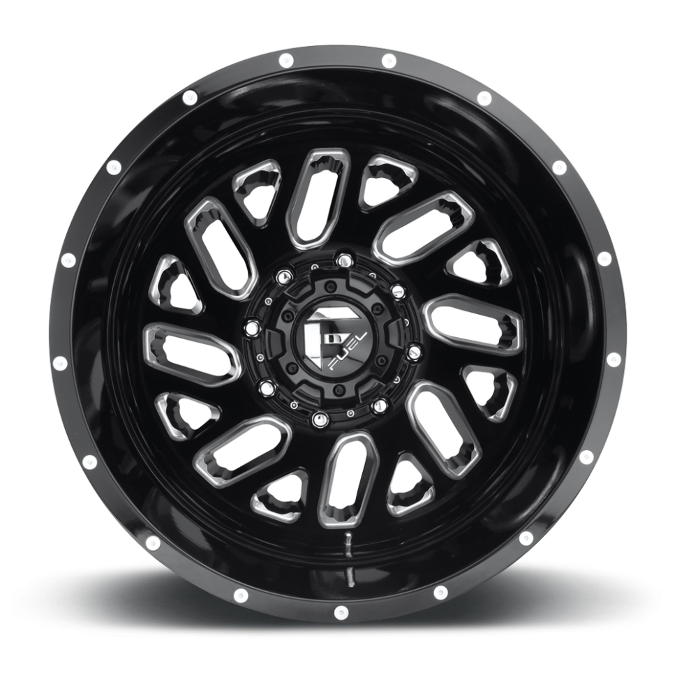 Fuel Off Road D58120828D25 Triton Dually Wheel Gloss Black Milled 20x8.3 -214