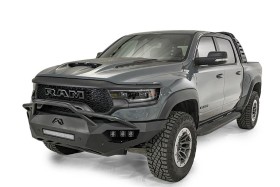 Передний бампер с центральной дугой Dodge Ram 1500 TRX 21-24 Vengeance Fab Fours DX21-V4552-1