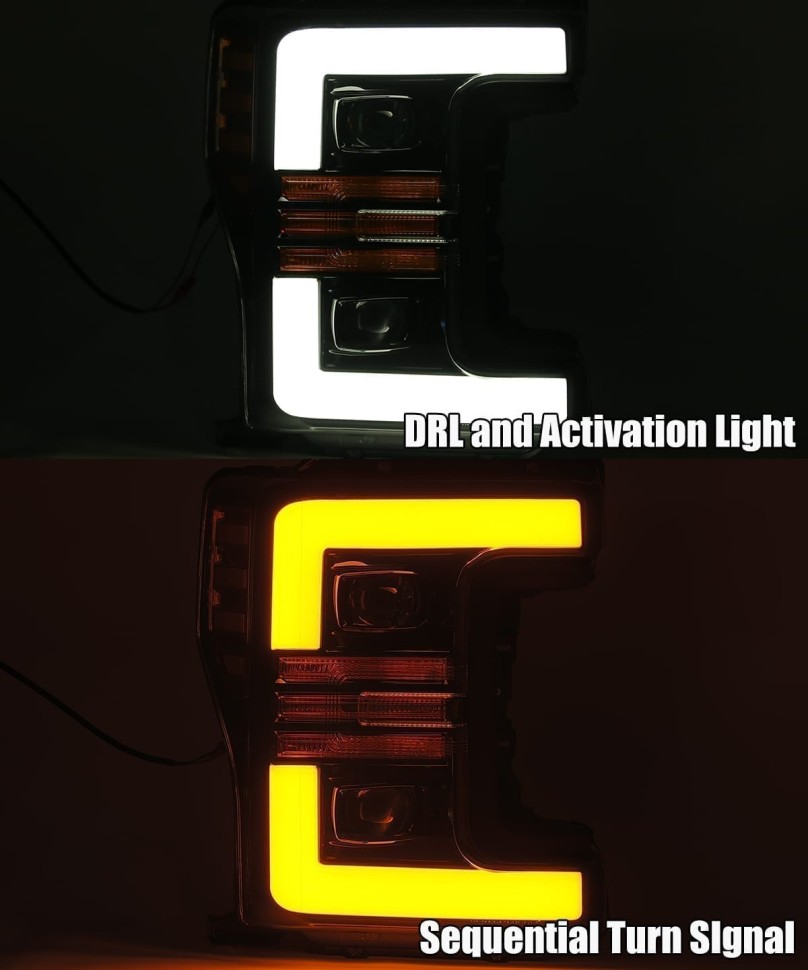 Комплект передних галогеновых фар Ford F-250/F-350/F-450/F-550 17-19 PRO-Series AlphaRex 880107