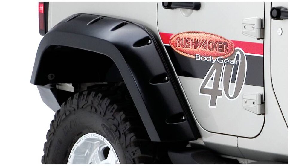 Расширители колесных арок Jeep Wrangler JK 07-18 задн 2шт. Max Coverage Bushwacker 10044-02