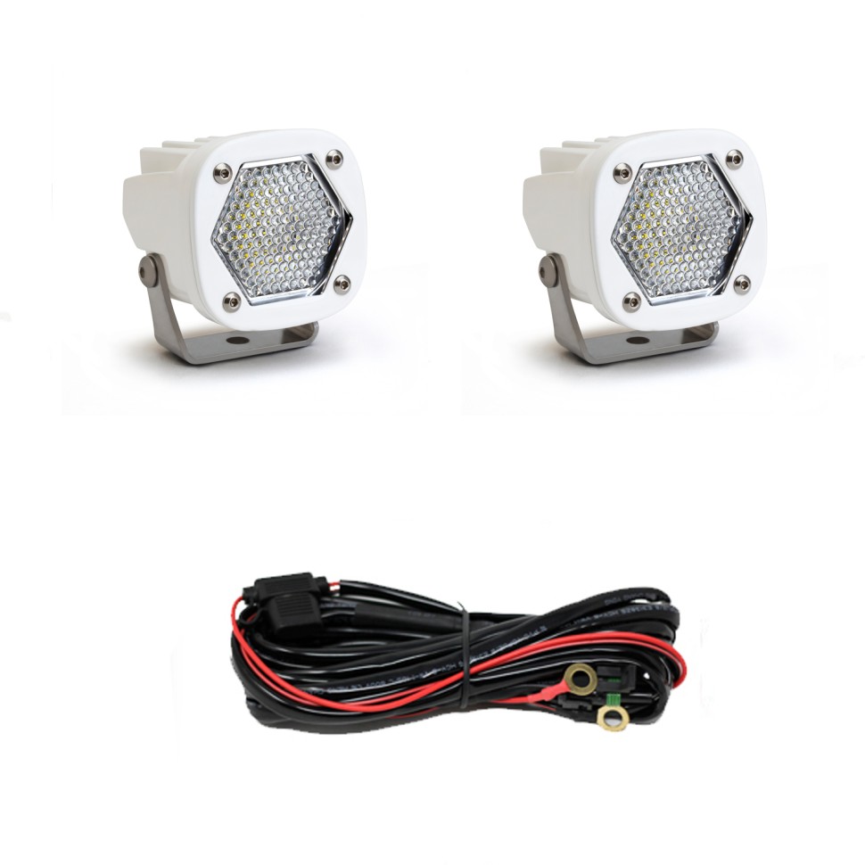 Комплект додаткових LED фар 2.1x2.1" Work/Scene S1 Baja Designs 387806WT