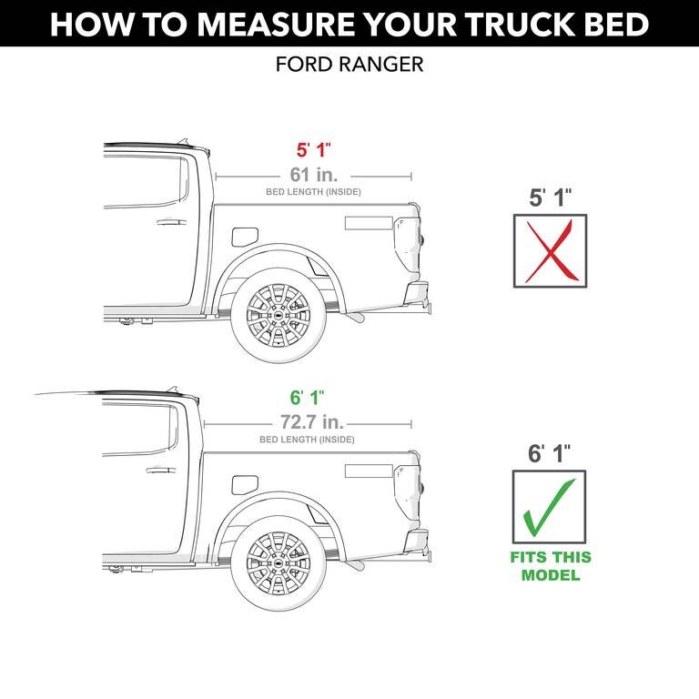 Ролета с электроприводом и T-Slot Рельсами Ford Ranger 19-23 6'1" E-Series XT Roll-N-Lock 123E-XT