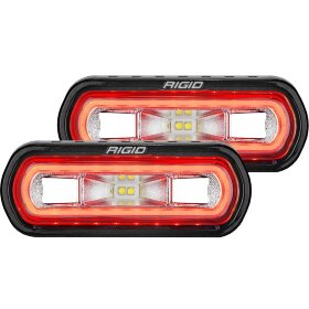 Rigid Industries 53122 SR-L Light (Pair) W/Backlit Red 4.5x1.5" Wide/Drive