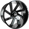 Arkon Off-Road K10124208345 Lincoln Wheel Gloss Black With Milled Spoke Edges 24x12 -51
