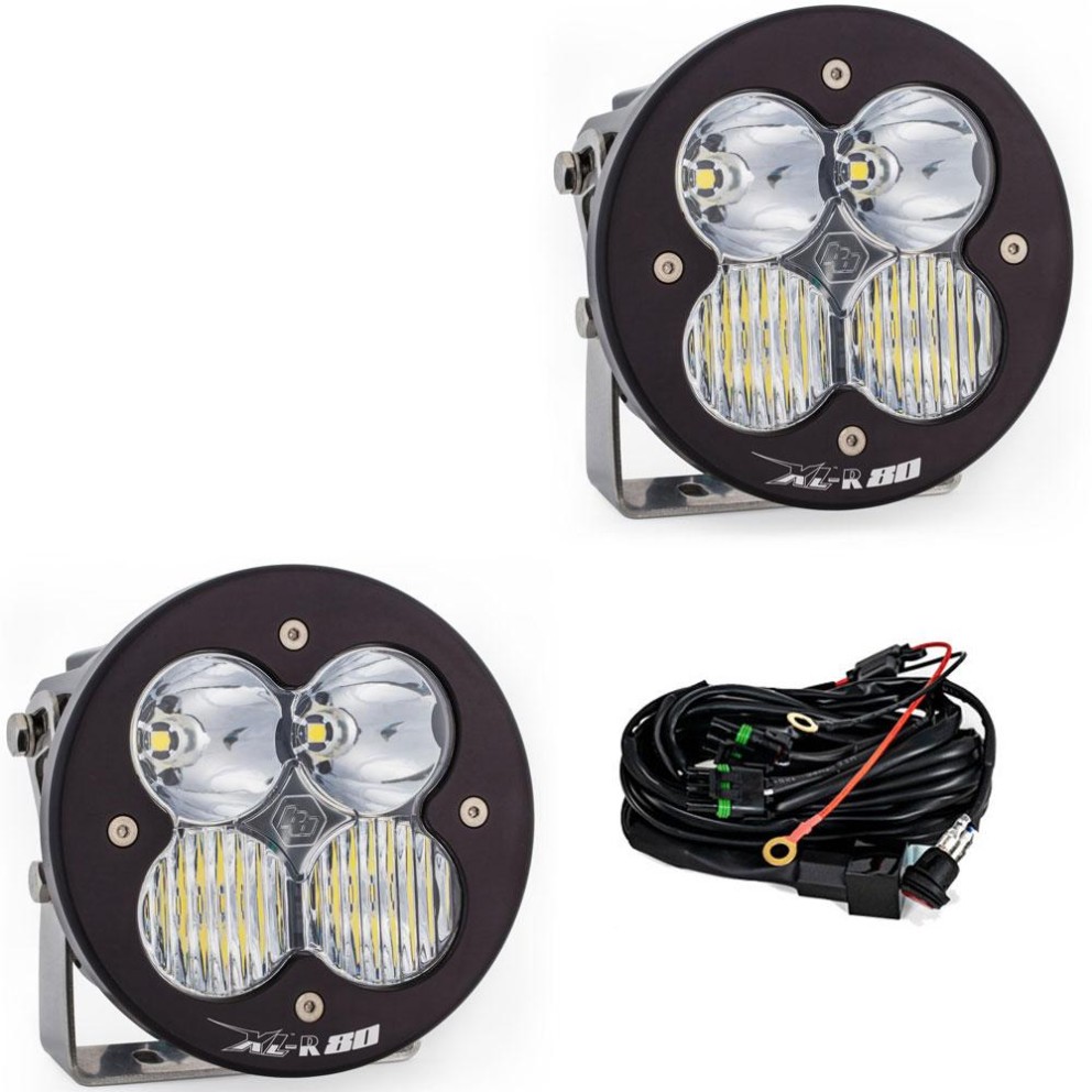 Baja Designs 767803 XL-R 80 5.24x5.24" Driving/Combo LED Auxiliary Light Pod Pair
