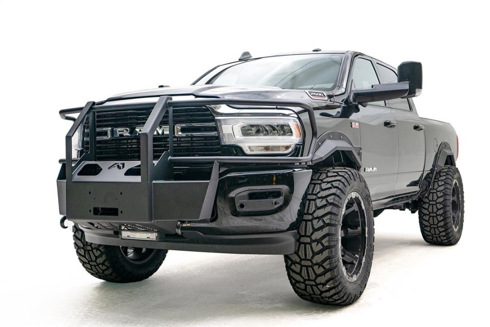 Крепление для лебёдки с защитной дугой Dodge Ram 2500/3500 19-24 Fab Fours DR19-N4470-1