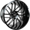 Arkon Off-Road K15124401743 Mandela Wheel Gloss Black With Milled Spoke Edges 24x14 -81