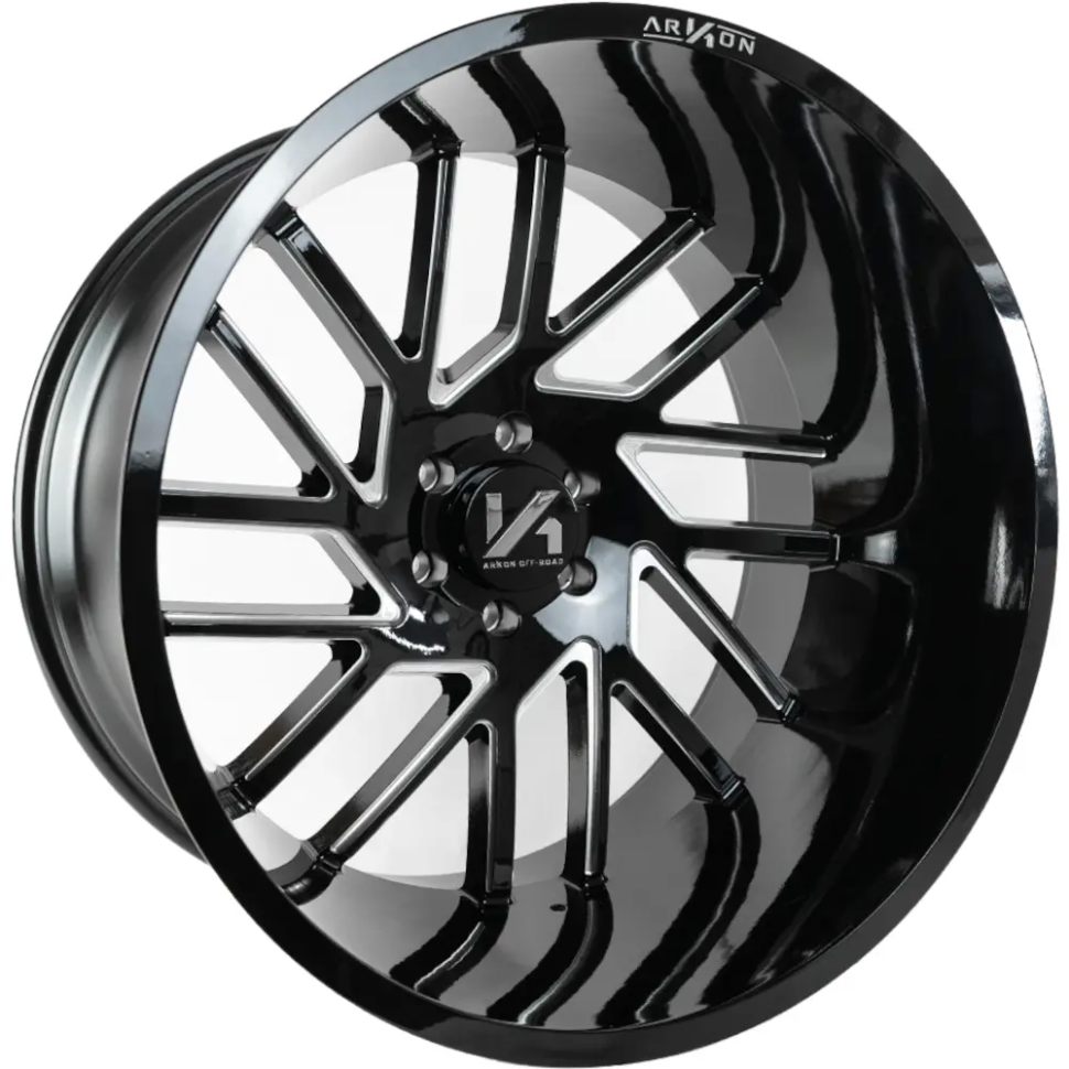 Arkon Off-Road K15124401743 Mandela Wheel Gloss Black With Milled Spoke Edges 24x14 -81