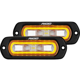 Rigid Industries 53223 SR-L Light (Pair) W/Backlit Amber 4.5x1.5" Wide/Drive