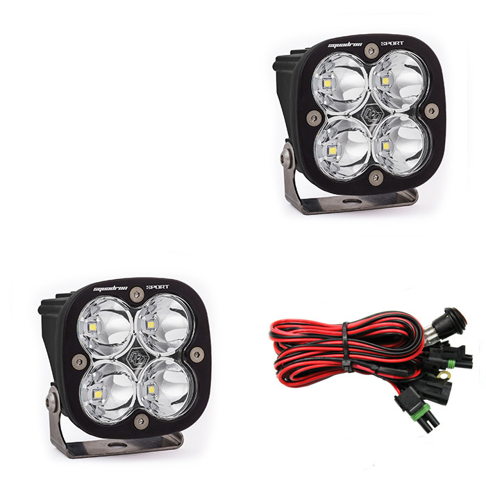 Baja Designs 557801 Squadron Sport 3.07"x3.07" Spot Led Off-Road Light Pair