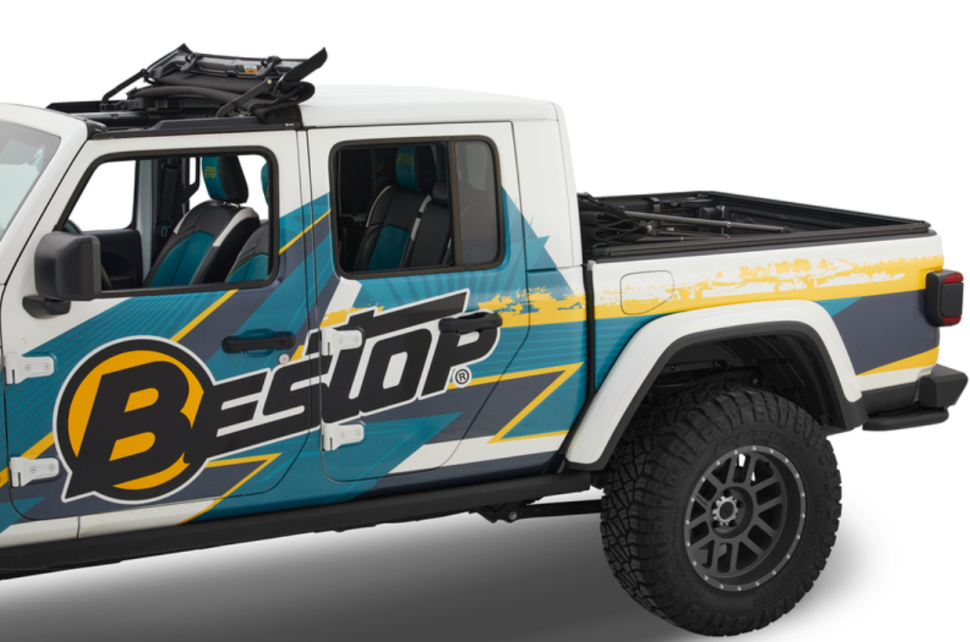 Мягкий кунг Supertop Truck 2 Premium Black Twill Jeep Gladiator JT 20-26 5' Bestop 7732617