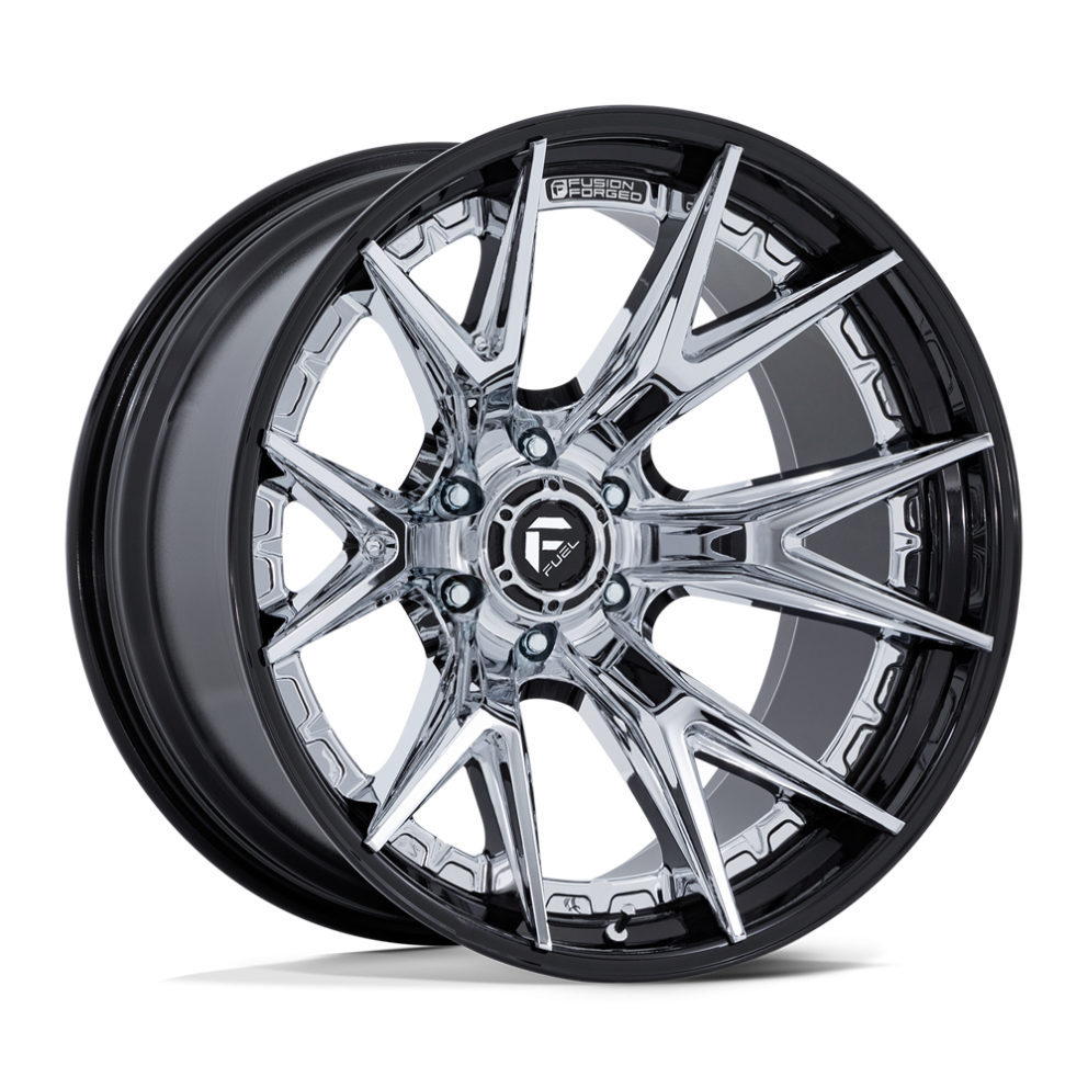 Fuel Off Road FC402PB22106318N Catalyst Wheel Chrome W/Gloss Black Lip 22x10 -18