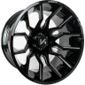 Arkon Off-Road K13124401843 Roosevelt Wheel Gloss Black With Milled Spoke Edges 24x14 -81