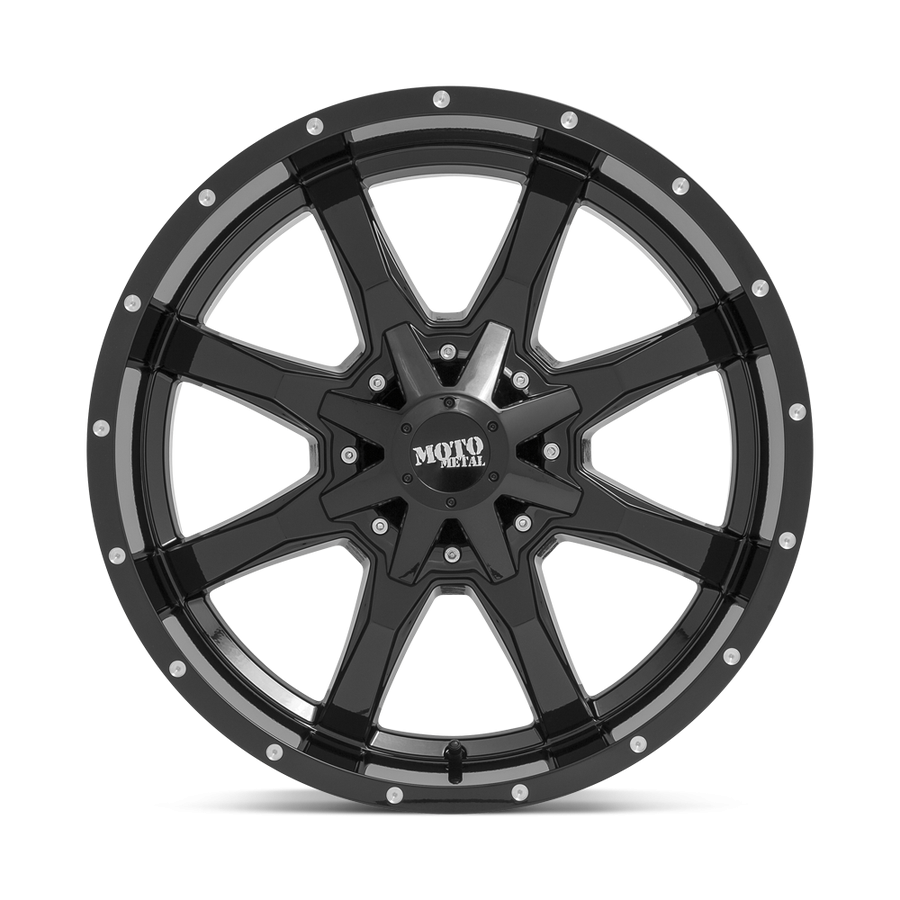 Moto Metal MO970212673A44N MO970 Wheel Gloss Black W/Milled Lip 20x12 -44