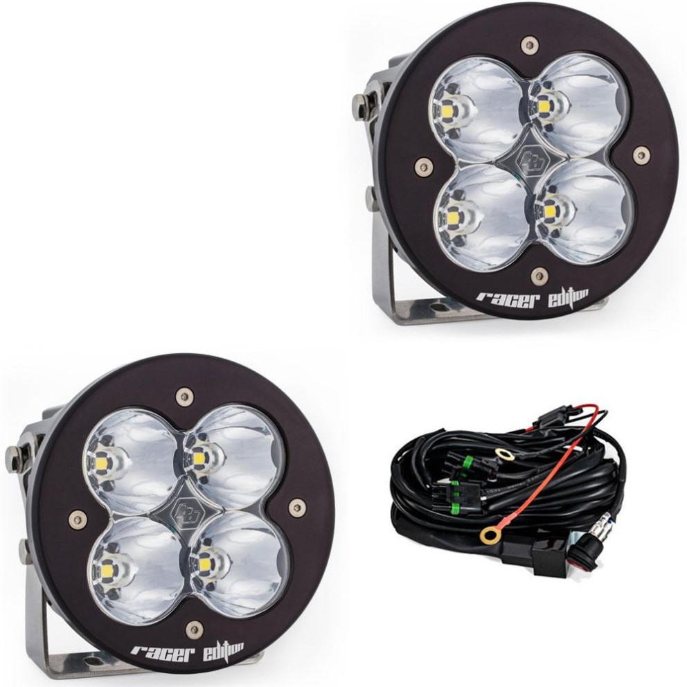 Baja Designs 697802 XL-R Racer Edition 5.24x5.24" Racer Spot LED Auxiliary Light Pod Pair