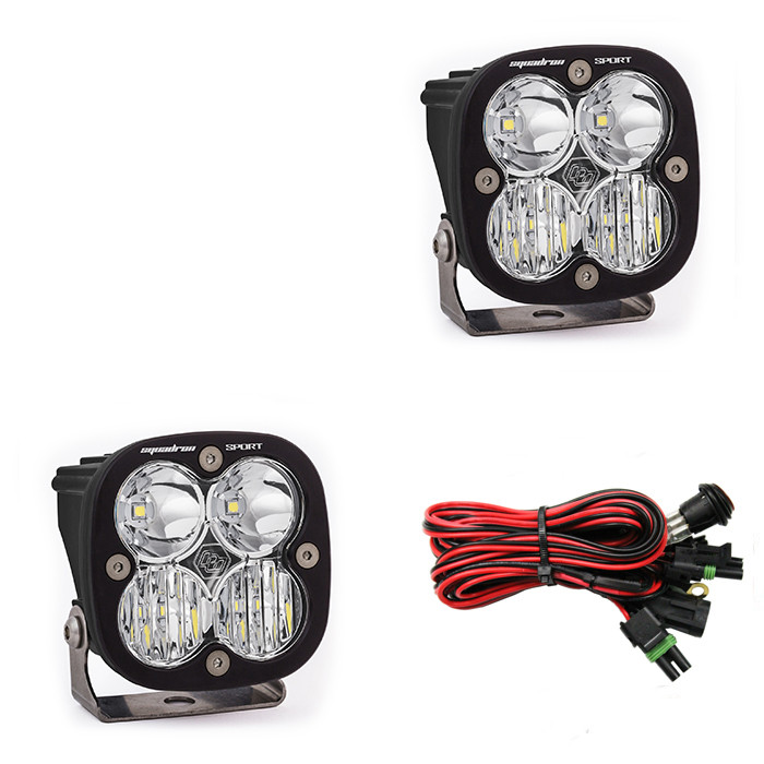Baja Designs 557803 Squadron Sport 3.07"x3.07" Driving Led Off-Road Light Pair