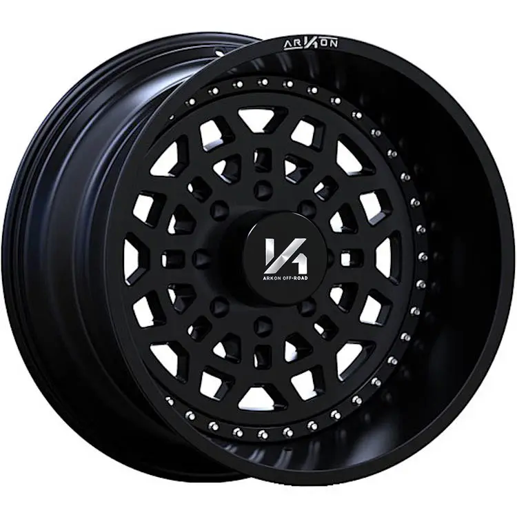 Arkon Off-Road CS51324408943 Crown Series Triumph Wheel Satin Black With a Gloss Black Ring 24x14 -81