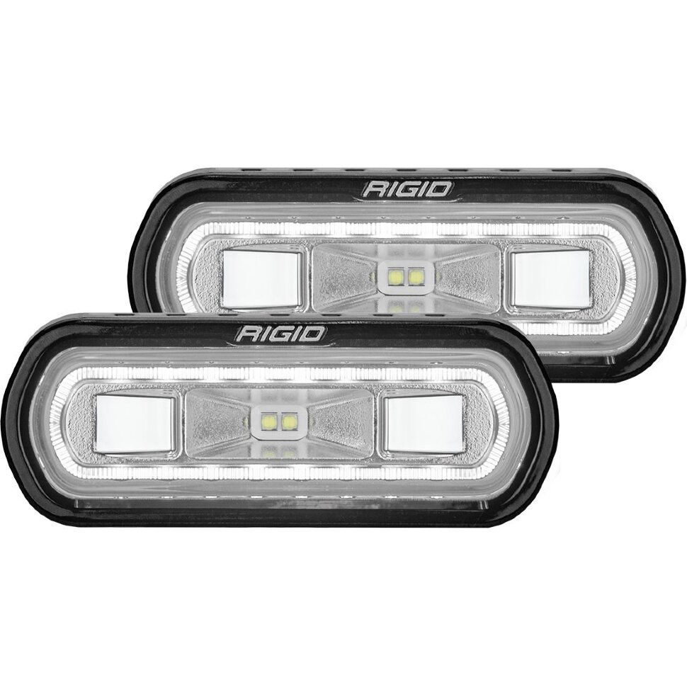 Rigid Industries 53120 SR-L Light (Pair) W/Backlit White 4.5x1.5" Wide/Drive