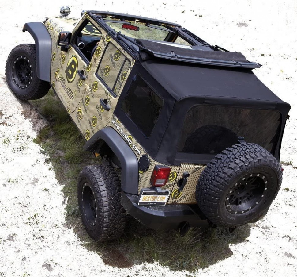 М`який дах софт Топ Jeep Wrangler JK 07-18 4 Door (Black Twill) Supertop NX Bestop 5482317